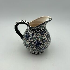 Nakkas Cini Turkish Ceramic Hand Painted Pitcher